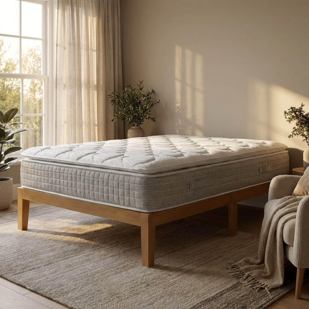 Pillow Top 5000 Mattress with deep pillow top and pocket spring support UKBedsDirect