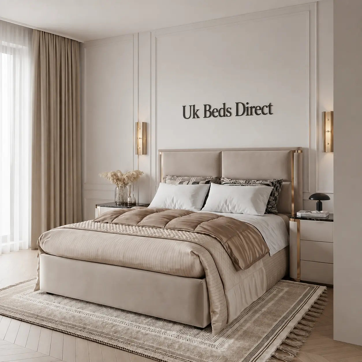 Valencia Premium Fabric Bed Frame | UK Beds Direct