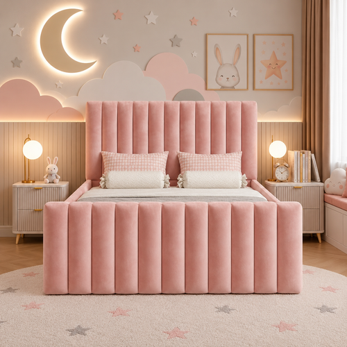 Bumblebee Kids Luxury Bed Frame, front view – room visualisation