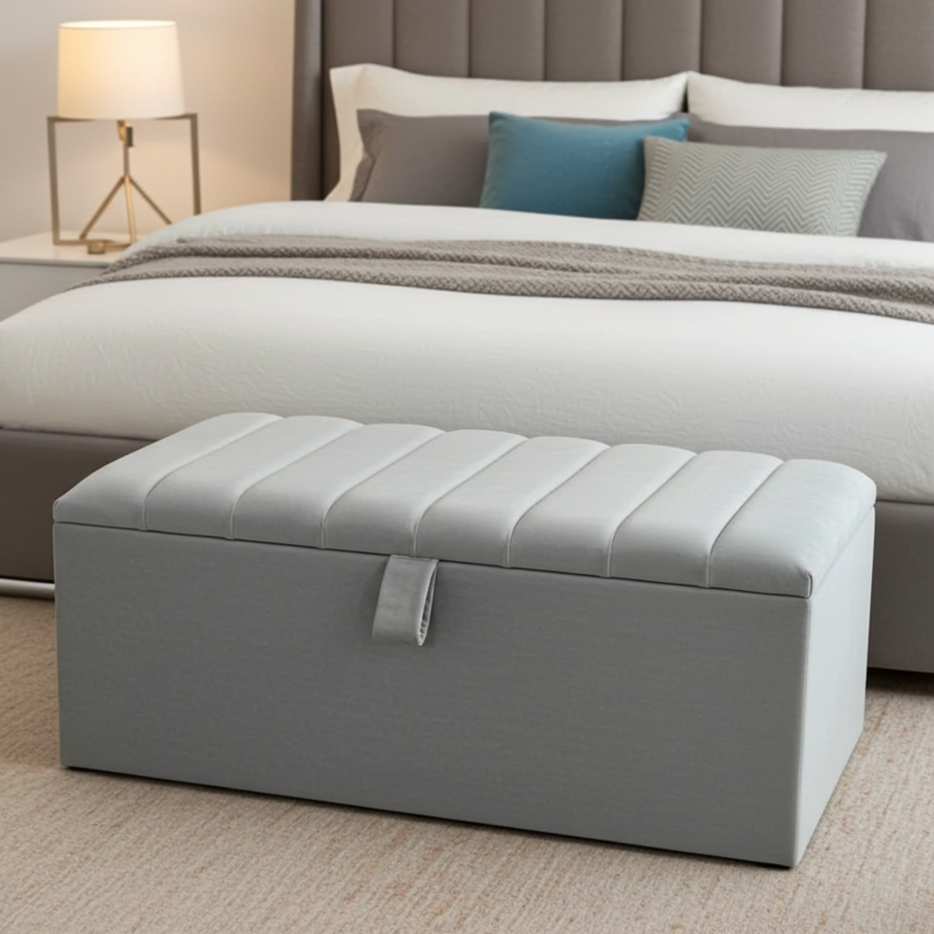 Luxury Upholstered Blanket Box – Stylish Storage with Everyday Function