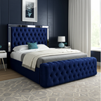 Mirage Royal – Mirrored Upholstered Soft Velvet Bed Frame | Luxury UK Design