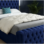 Mirage Royal – Mirrored Upholstered Soft Velvet Bed Frame | Luxury UK Design