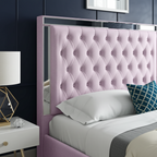 Mirage Royal – Mirrored Upholstered Soft Velvet Bed Frame | Luxury UK Design