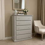Kensington 5-Drawer Chest – Classic Grey Bedroom Storage