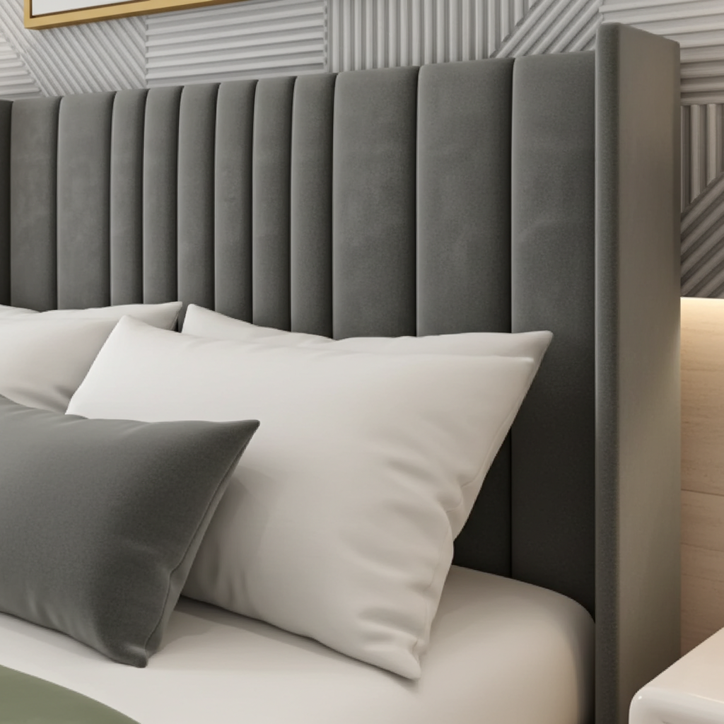 2025 Metropolitan Wingback Lines Bed Frame