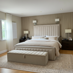 2025 Lines Bumper Bed – Safe & Stylish Comfort | Luxury Fabric Bed UK