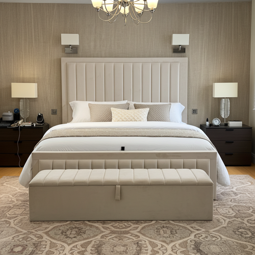 2025 Lines Bumper Bed – Safe & Stylish Comfort | Luxury Fabric Bed UK