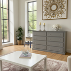 Cambridge 8-Drawer Chest – White, Grey & Dark Grey