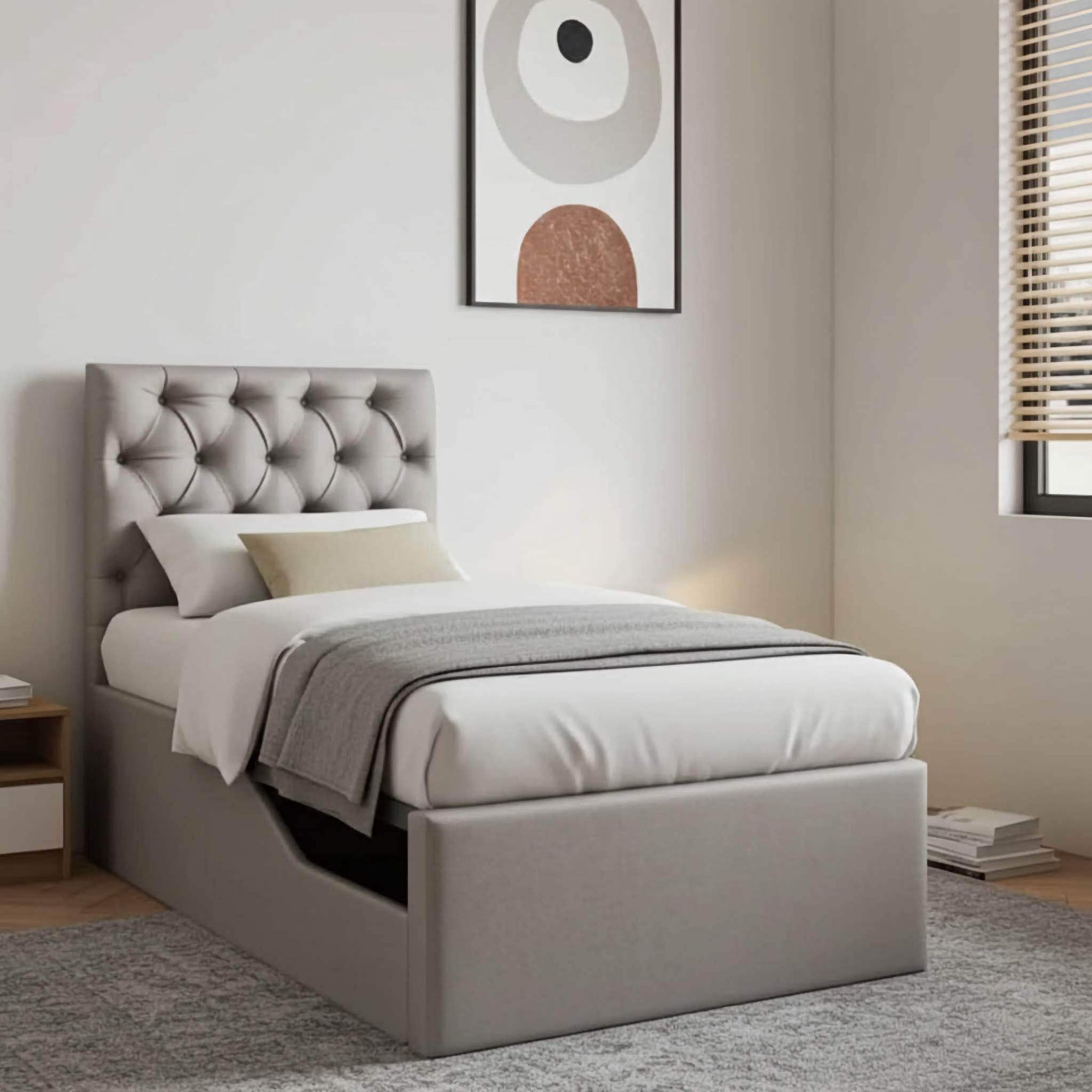 Carlos Kids Ottoman Bed With Safety Rail - UK Beds Direct ltd