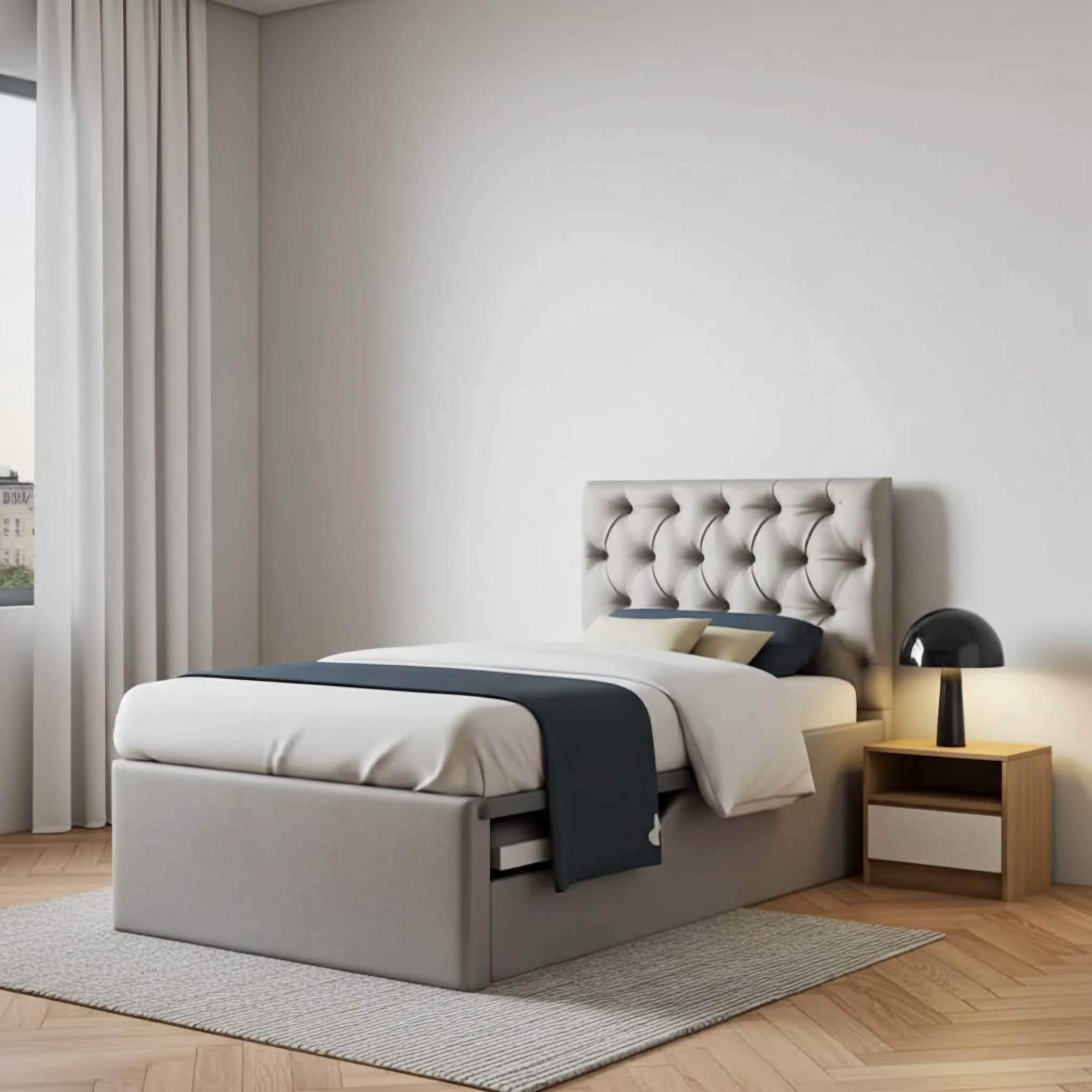 Carlos Kids Ottoman Bed With Safety Rail - UK Beds Direct ltd