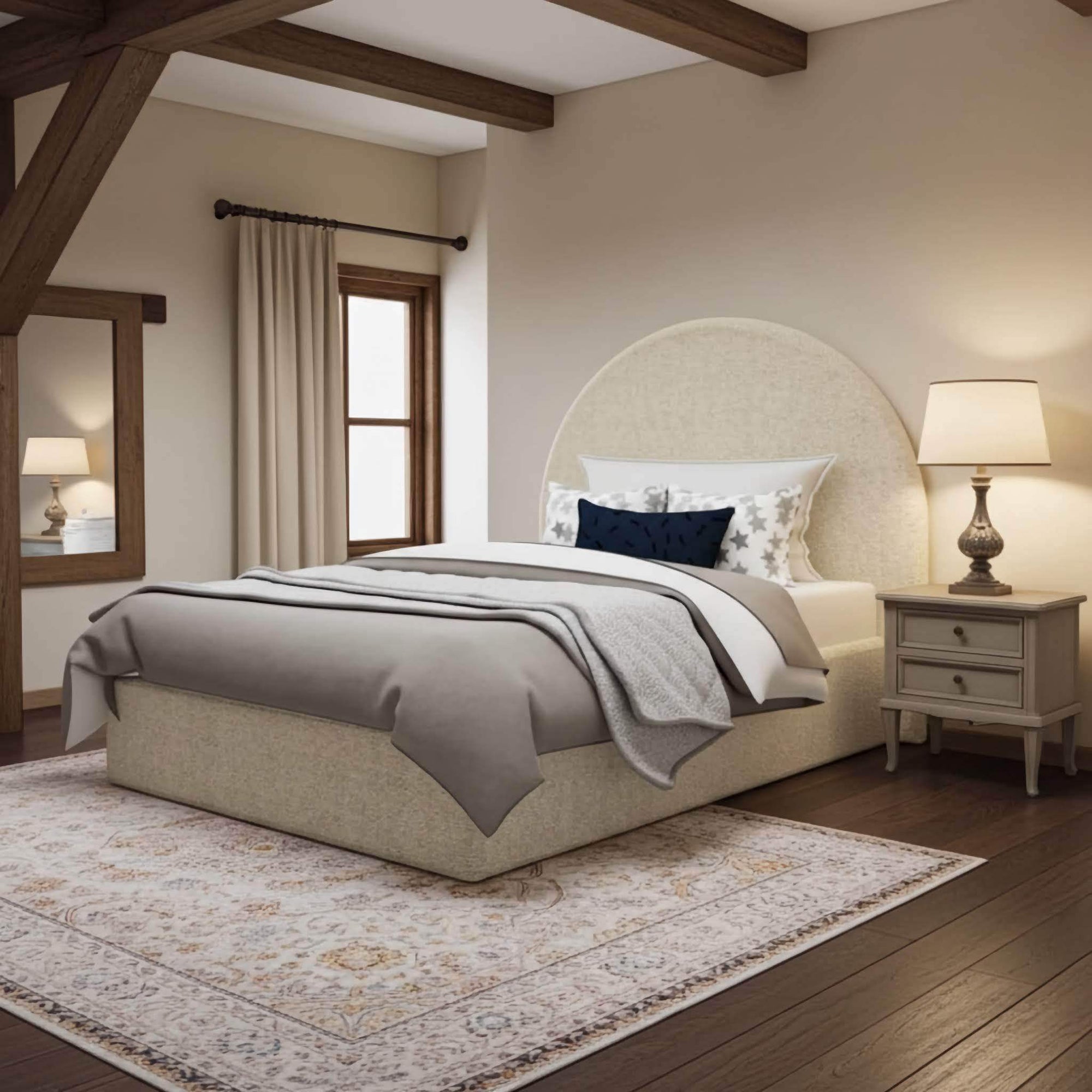 The Little Arc Ottoman Bed Frame: Stylish Storage - UK Beds Direct ltd