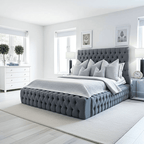 Luxeaire Ambassador Bed Frame UK – Luxury Upholstered Bed with Storage Options - UK Beds Direct ltd