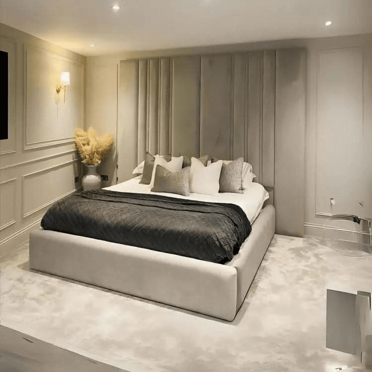 Amora Wall Panel 70" High Headboard – Luxury Upholstered Bed Frame UK - UK Beds Direct ltd