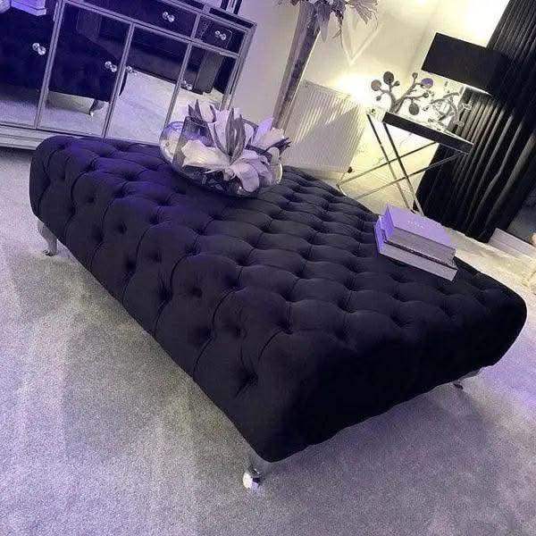 Freya Foot Stool Pouffe: Elegant UK Furniture - UK Beds Direct ltd