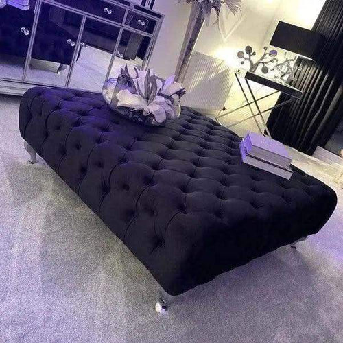 Freya Foot Stool Pouffe: Elegant UK Furniture - UK Beds Direct ltd